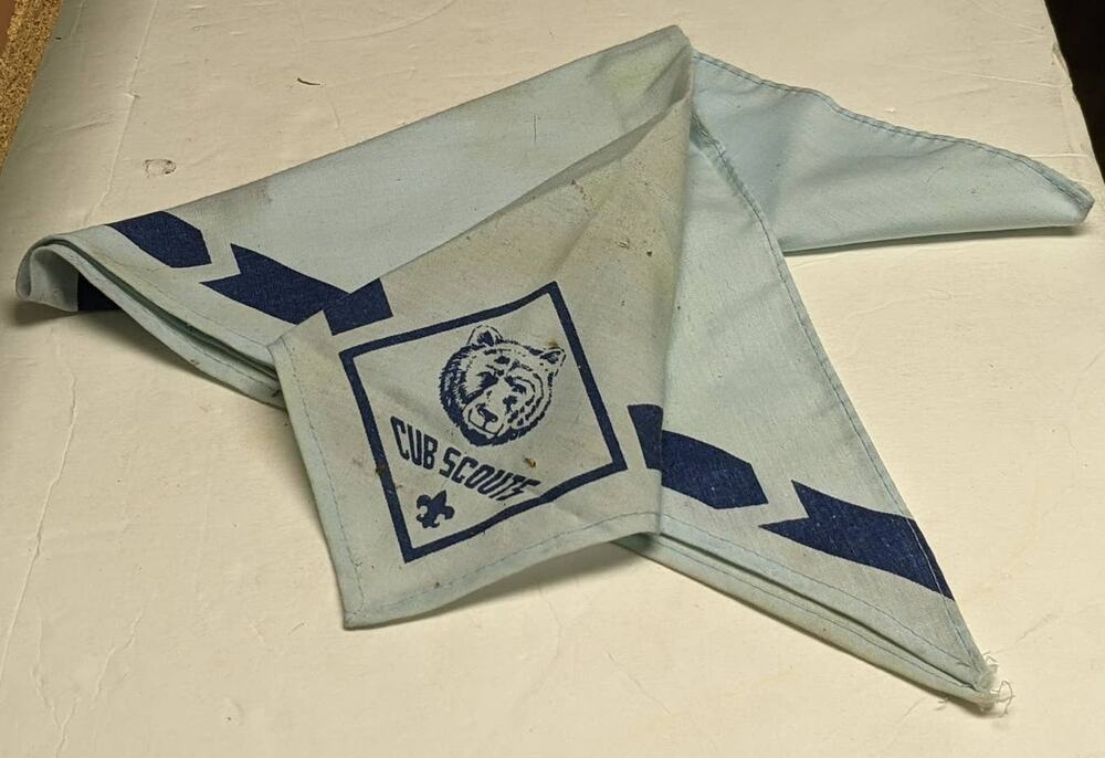 Cub Scouts LOT Bandanas Pair  Golden Neckerchief Slides Boy Scouts of America